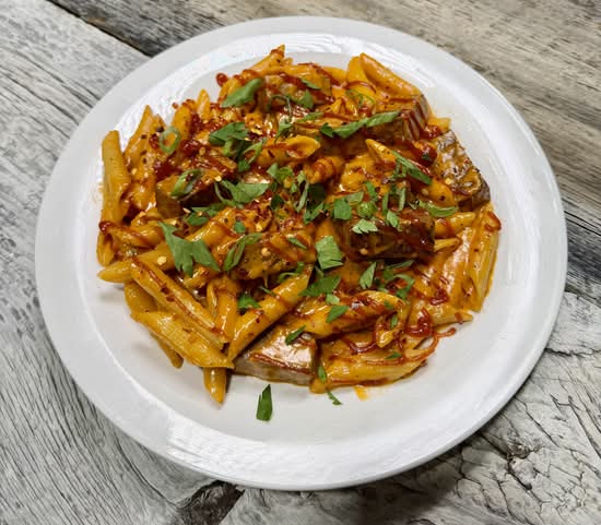 Smoke & Honey Tofu Penne