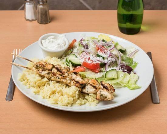 Grilled Chicken Souvlaki Meal