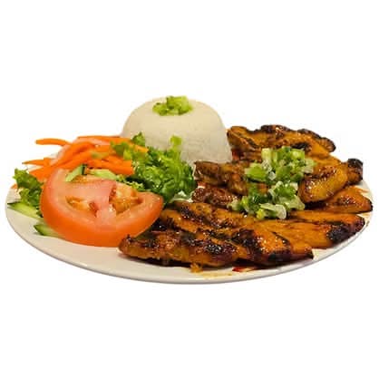 61. Marinated Grilled Lemon Grass Pork / Chops Cơm Suờn Nuớng Xả 香茅豬扒飯