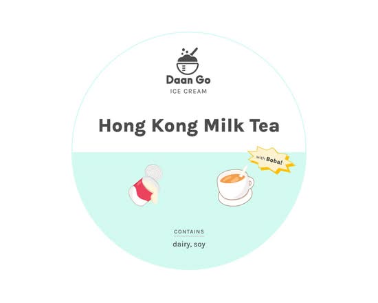 HK Milk Tea with Boba Ice Cream