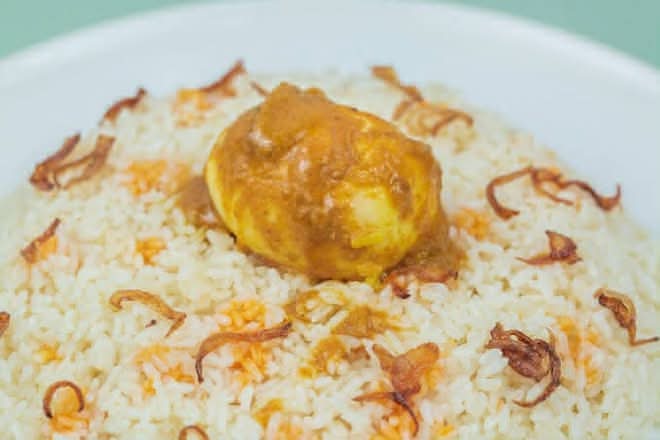 Happy Hour 2 Piece Egg Curry with Pulao Rice