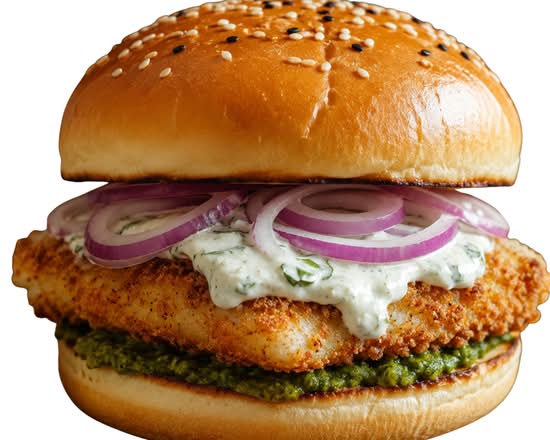 Indian Style Fish Burger.....
