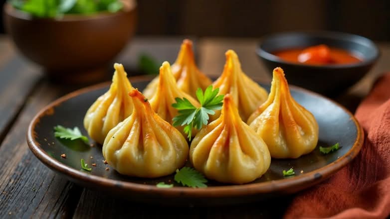 VEG FRIED MOMOS (8PC)