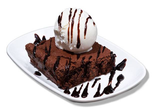 Hot chocolate Brownie with ice cream