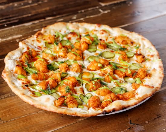 Buffalo Chicken & Dill Pickle Pizza