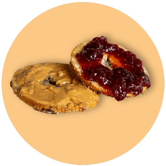 Bagel w/ Peanut Butter & Jam