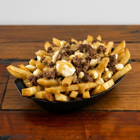 Poutine Avec Hamburger / Poutine with Hamburger