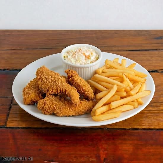 Assiette De Doigts De Poulet (4 Morceaux) / Chicken Finger Platter (4 Pieces)