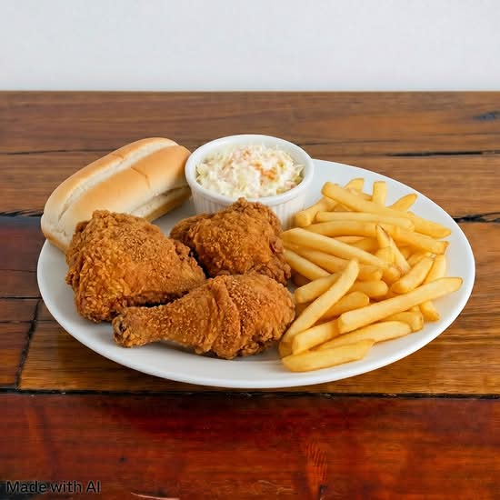 Dîner Au Poulet (3 Morceaux) / Chicken Dinner (3 Pieces)