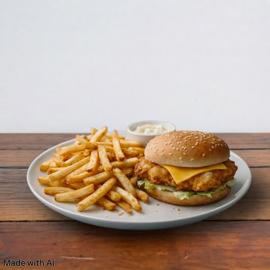 Assiette Burger Poisson / Fishburger Platter