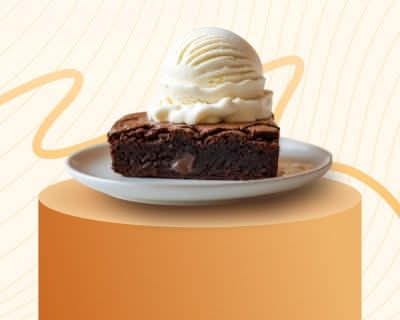 Hot Brownie with scoop of Vanilla Ice cream* NEW