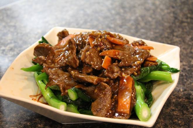 Sliced Beef with Gai Lan