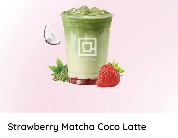 Strawberry Matcha Coco Latte