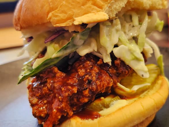 Korean Fried Chicken (KFC) Burger
