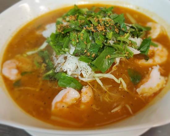 107. Hot and Sour Soup with Shrimps or Basa Fish.🌶🌶(spicy option)