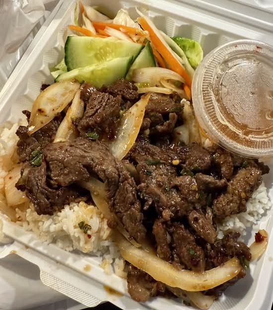 51. Stir-Fried Tenderloin Beef with Rice. 🌶🌶(spicy)