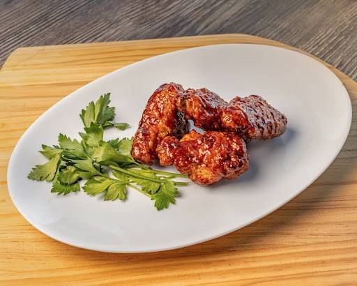 Bourbon Maple Glazed Crispy Chicken Wings