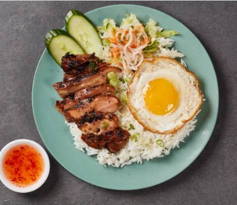 Lemongrass Chicken Rice Platter