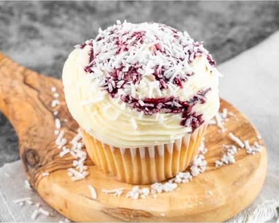 Each Blueberry Cheesecake Cupcake