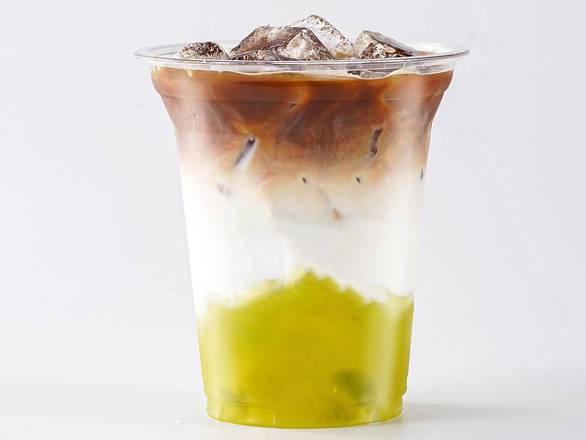 Iced Dirty Matcha Latte