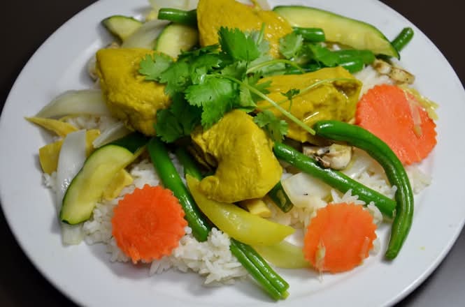 Curry Chicken and Mixed Vegetable