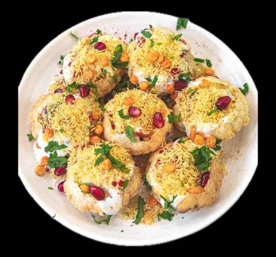 Dhai Batata Puri or Dahi Wale Gol Gappe
