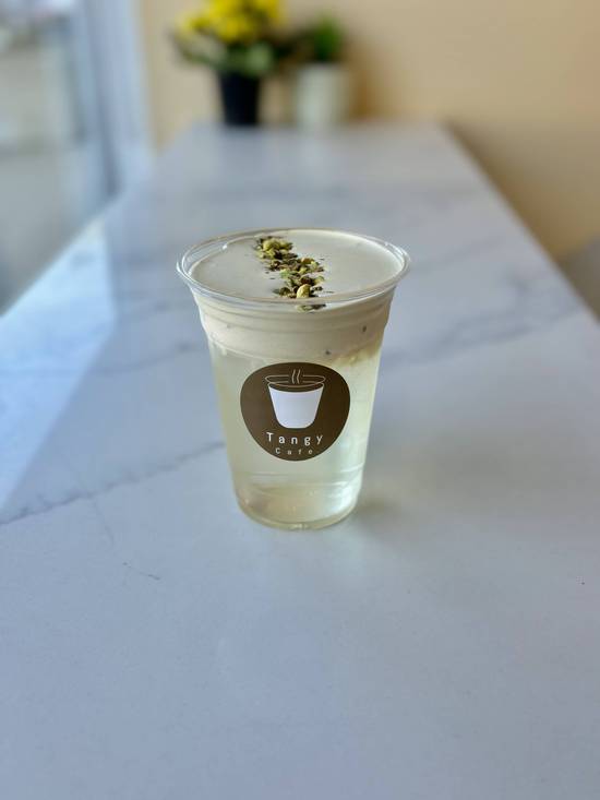 Coconut Water with Pistachio Crema