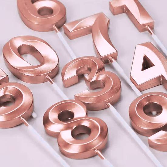 Candles - Rose Gold Number
