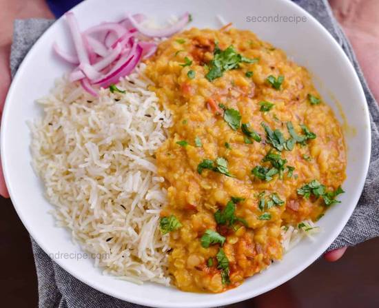 Dhal curry with rice