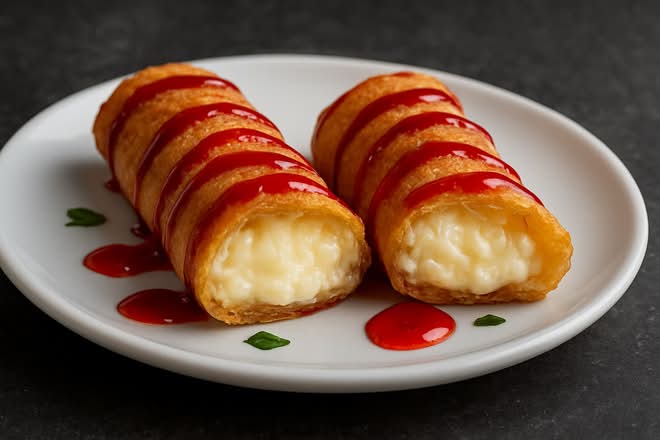 Deep fried Cheese Cake Roll