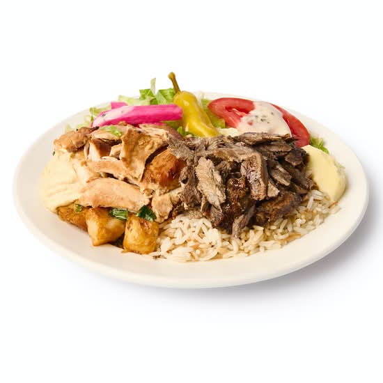 Assiette Mixte Shish Taouk et Shawarma Moyen