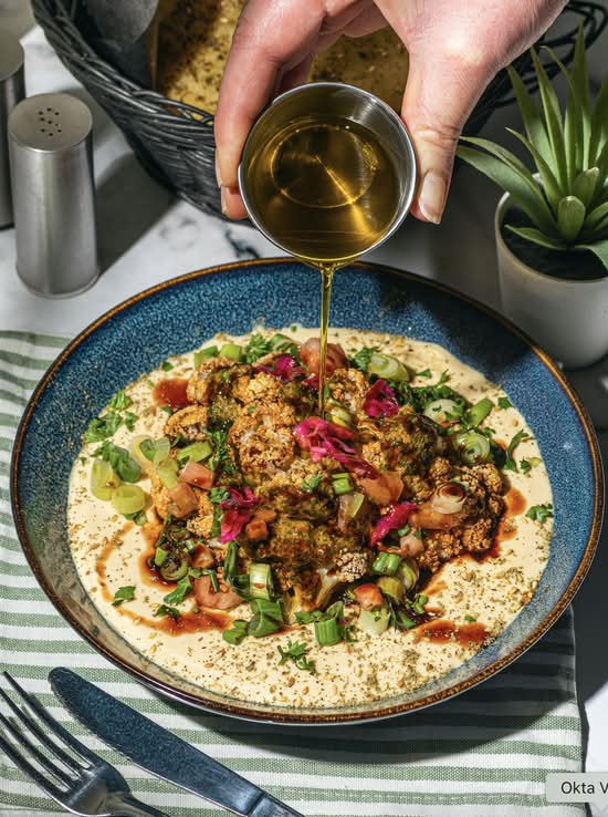 Spicy Hummus and Cauliflower