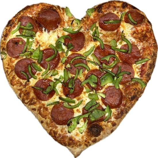 Heart shaped pizza