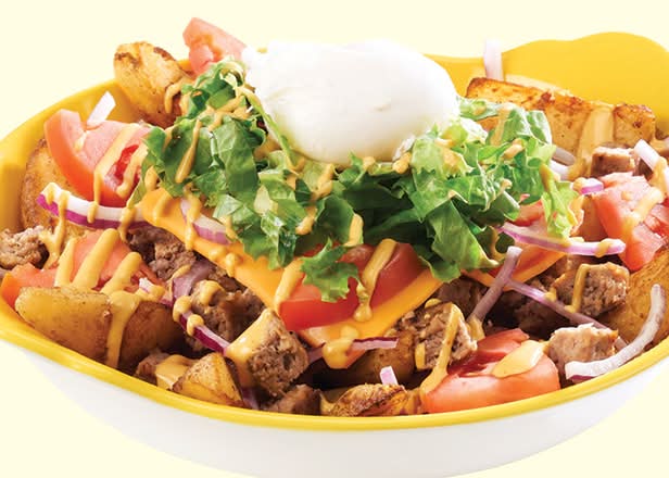 Burger in a skillet
