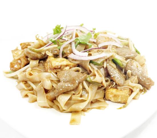 N7. Stir  Fried rice noodle which choice of (tofu/beef/chicken)and green onions