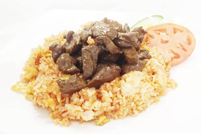F5. Stir fried Diced Beef Fried Rice