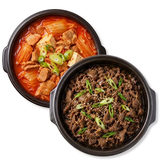 Combo Bulgogi et Kimchi Jjigae 소불고기 + 김치찌개
