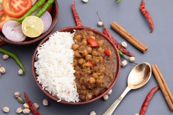 Chana Masala Rice bowl