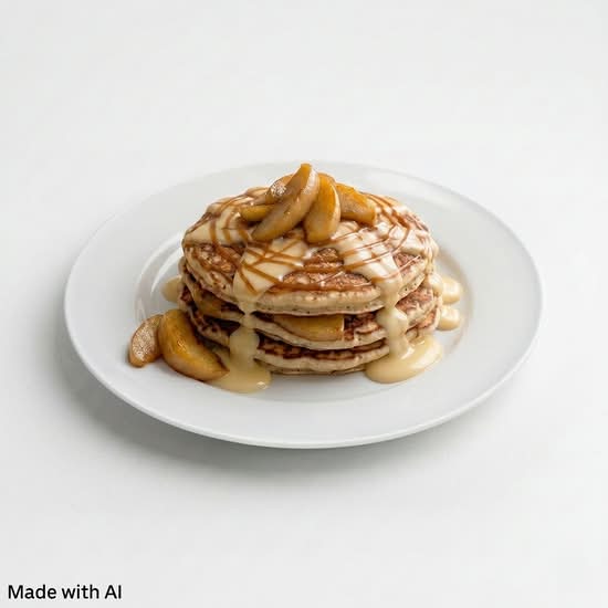 Crêpe Champêtre aux pommes, crème anglais, caramel et cannelle (Country Pancake with Apples, Custard, Caramel, and Cinnamon)