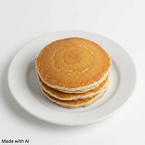 3 Crêpes au babeurre nature (3 Plain Buttermilk Pancakes)