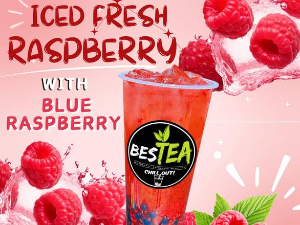 Fresh Raspberry with Berry Boba Lemonade (Jumbo)