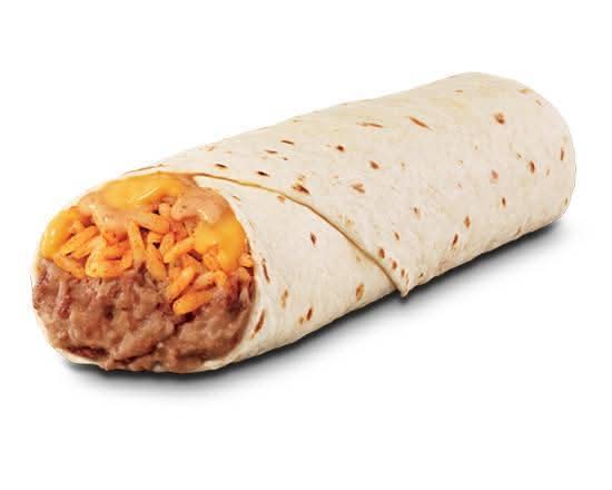 Cheesy Bean and Rice Burrito
