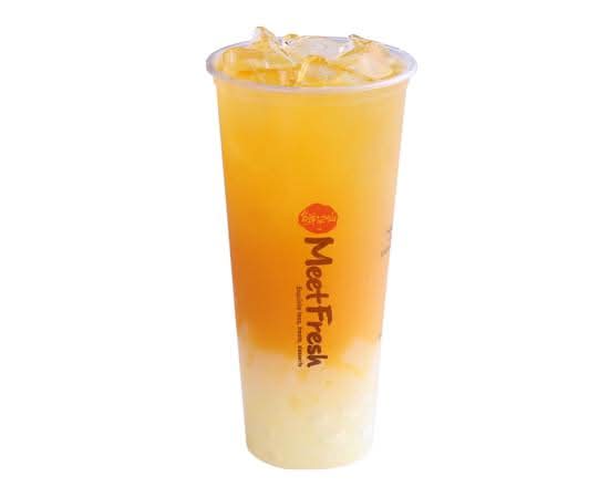 Mango Green Tea with Coconut Jelly