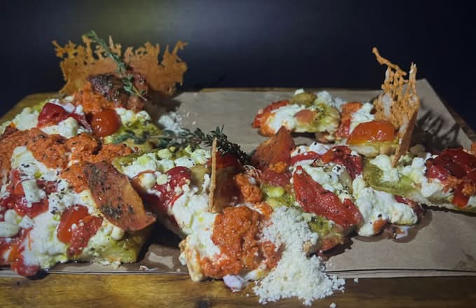 Tomato Goat Cheese Flatbread