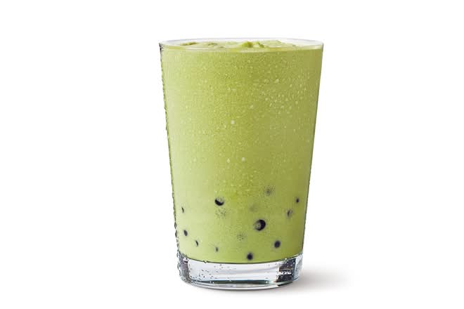 Frozen Matcha Raspberry Boba