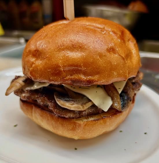 Mushroom Swiss Burger
