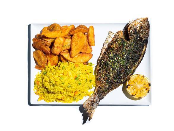 Assiette de Poisson BBQ/Grilled Fish Plate