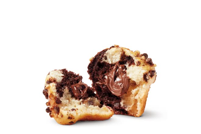 Muffin choco-noisettes avec garniture