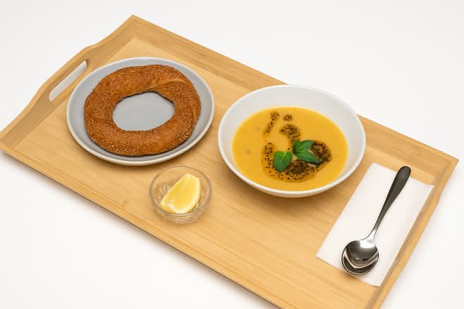 Lentil Soup with Simit