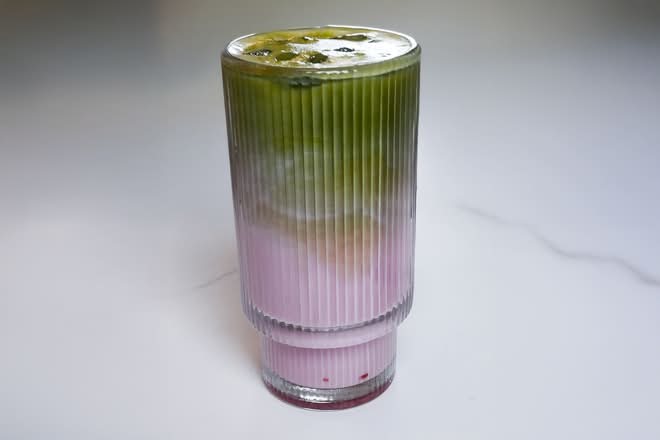 Iced Strawberry Matcha Latte